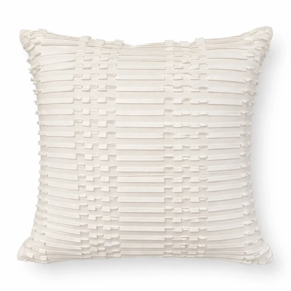 Cynthia Rowley Textured Woven Throw Pillow White 16x16
